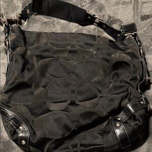 Coach Black and Gray Shoulder Bag
